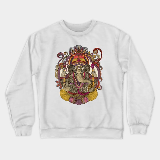 Lord Ganesha Crewneck Sweatshirt by Valentina Harper